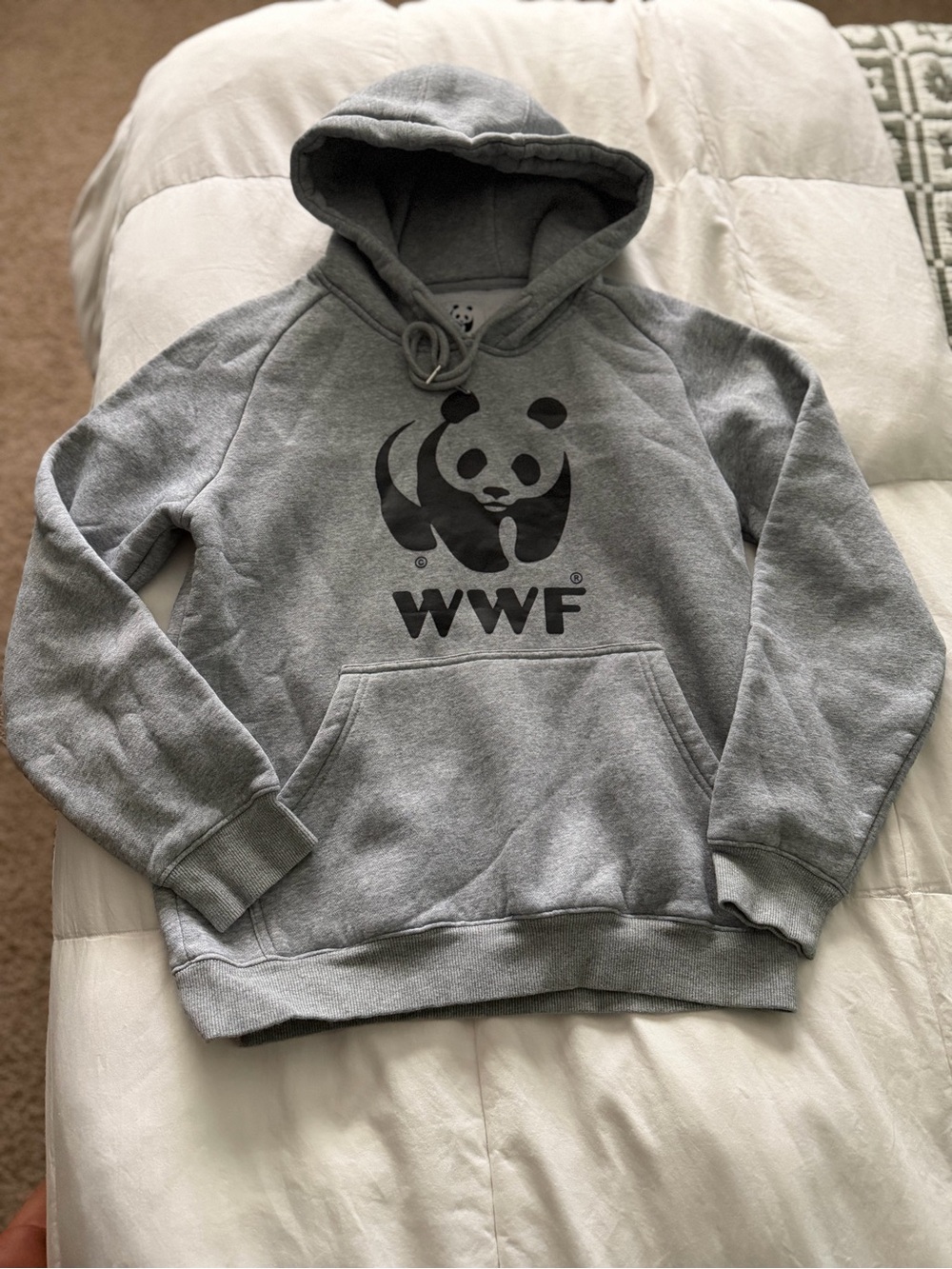 Gray Hooded Sweatshirt - unisex World wildlife Logo Pullover